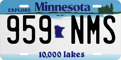 MN license plate 959NMS