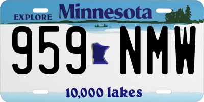 MN license plate 959NMW