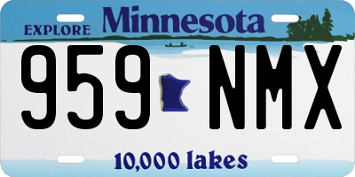MN license plate 959NMX