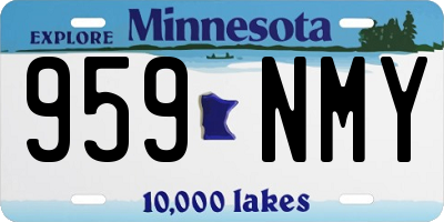 MN license plate 959NMY