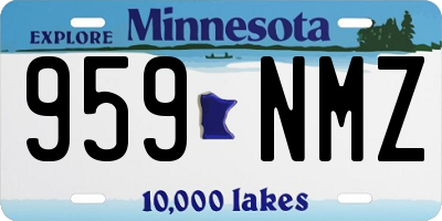 MN license plate 959NMZ