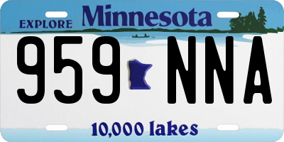 MN license plate 959NNA