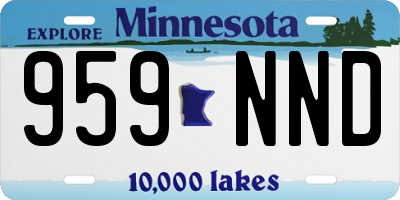 MN license plate 959NND