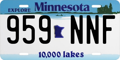 MN license plate 959NNF