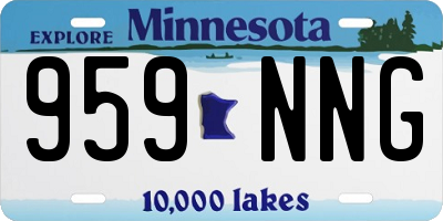 MN license plate 959NNG