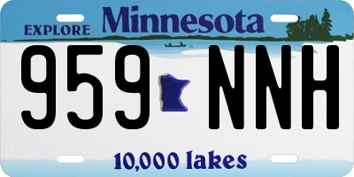 MN license plate 959NNH
