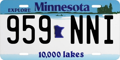 MN license plate 959NNI