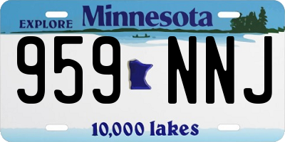 MN license plate 959NNJ