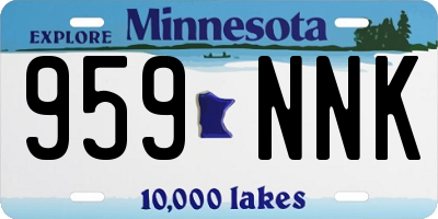 MN license plate 959NNK