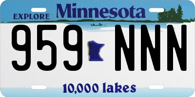 MN license plate 959NNN