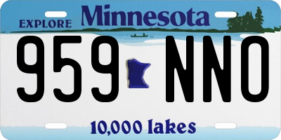 MN license plate 959NNO