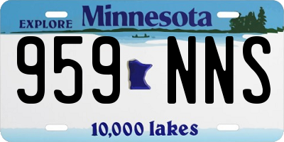 MN license plate 959NNS