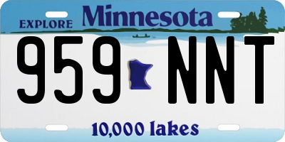 MN license plate 959NNT