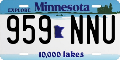 MN license plate 959NNU