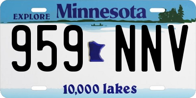MN license plate 959NNV