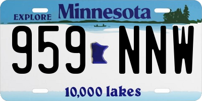 MN license plate 959NNW