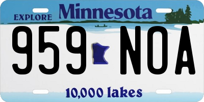 MN license plate 959NOA