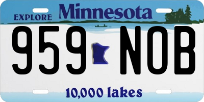 MN license plate 959NOB