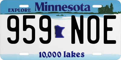 MN license plate 959NOE