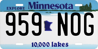 MN license plate 959NOG