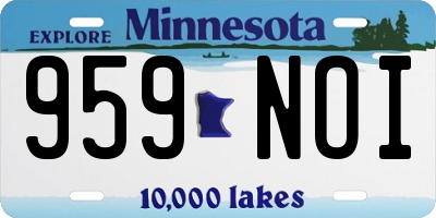 MN license plate 959NOI
