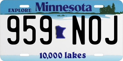 MN license plate 959NOJ
