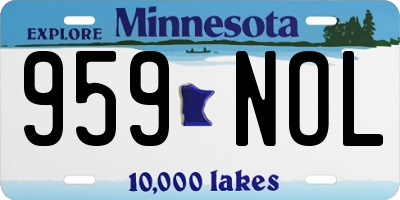 MN license plate 959NOL