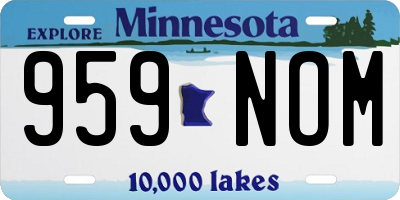 MN license plate 959NOM