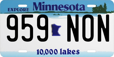 MN license plate 959NON