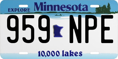 MN license plate 959NPE