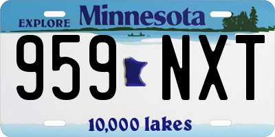 MN license plate 959NXT