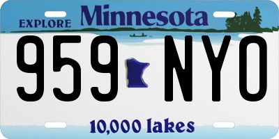 MN license plate 959NYO