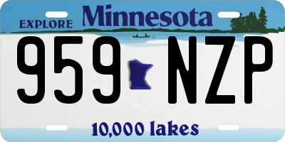 MN license plate 959NZP