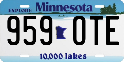 MN license plate 959OTE