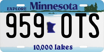 MN license plate 959OTS