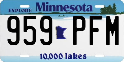 MN license plate 959PFM