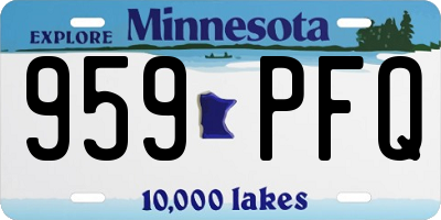 MN license plate 959PFQ