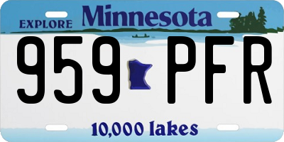 MN license plate 959PFR