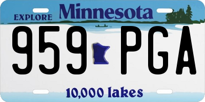 MN license plate 959PGA