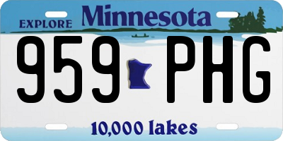 MN license plate 959PHG