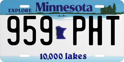 MN license plate 959PHT