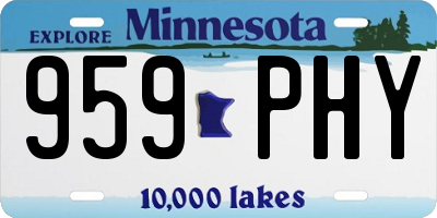 MN license plate 959PHY