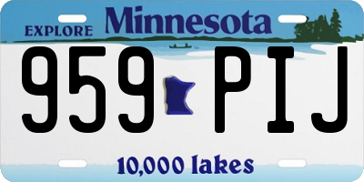 MN license plate 959PIJ