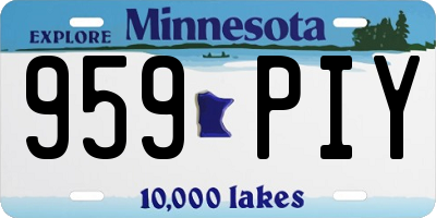 MN license plate 959PIY