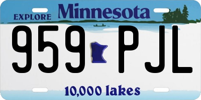 MN license plate 959PJL