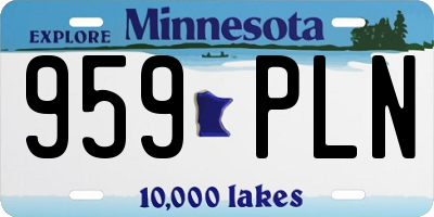 MN license plate 959PLN