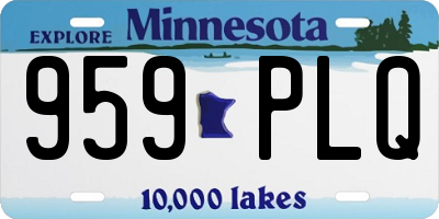 MN license plate 959PLQ