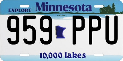 MN license plate 959PPU
