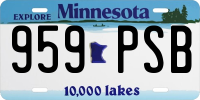 MN license plate 959PSB