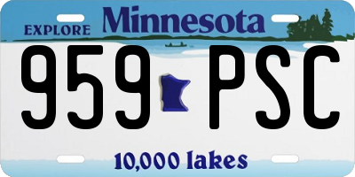 MN license plate 959PSC